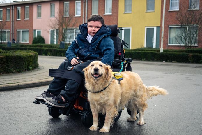 Jesse met zijn golden retriever Eclips.