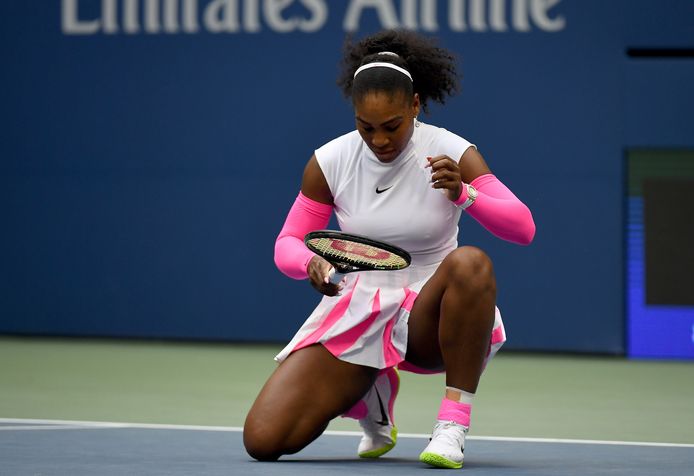 Serena Williams tijdens de US Open in 2016.