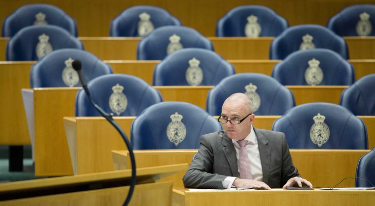Kamerlid Machiel de Graaf (PVV) in de Tweede Kamer. Beeld anp