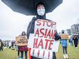 Protest tegen discriminatie van Aziatische mensen, rond coronatijd.