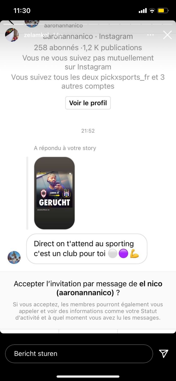 Lamkel Zé deelt de privéberichten van Anderlecht-fans.