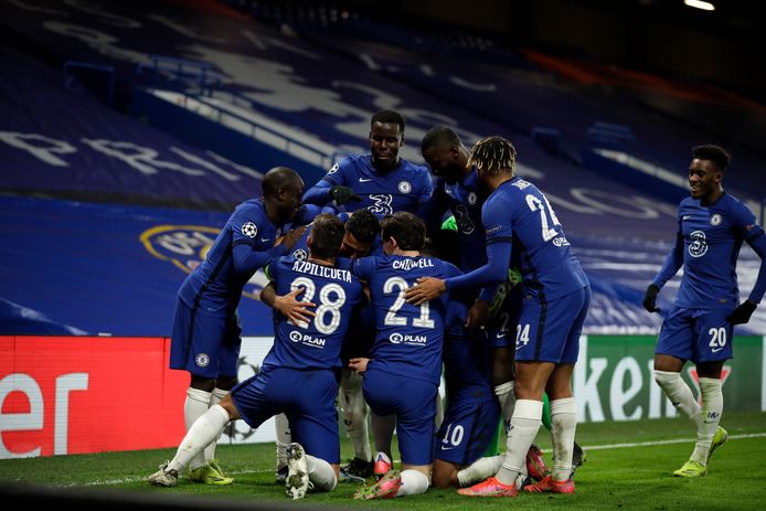 Vierende Chelsea-spelers die binnen enkele weken Porto ontvangen.