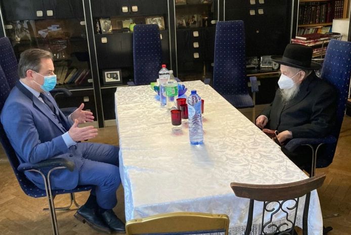 Bart De Wever met David Lieberman.