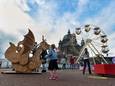 Kindertheaterfestival op het plein bij theater het Speelhuis.
