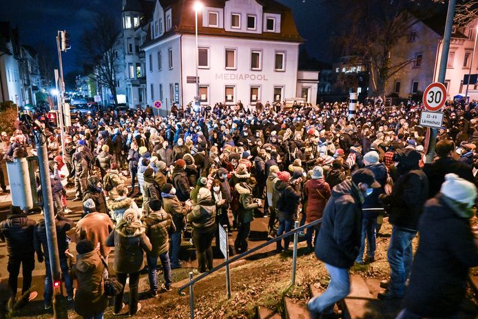 Protest in Ravensburg, Baden-Württemberg.