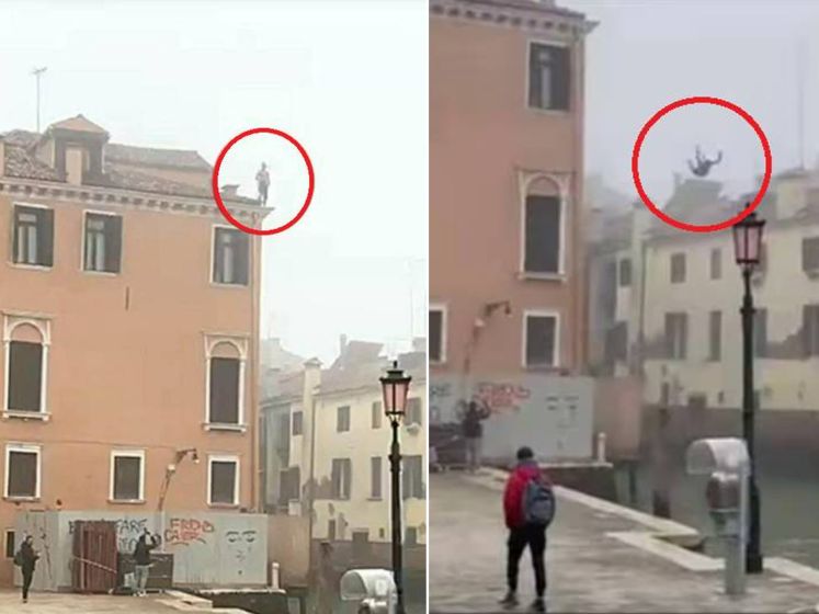“Idiot”: un homme recherché pour avoir sauté dans un canal de Venise depuis un immeuble