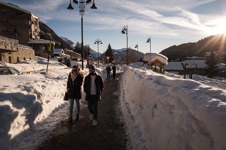 Het is zonnig en extreem rustig in Madonna di Campiglio. Beeld Nicola Zolin