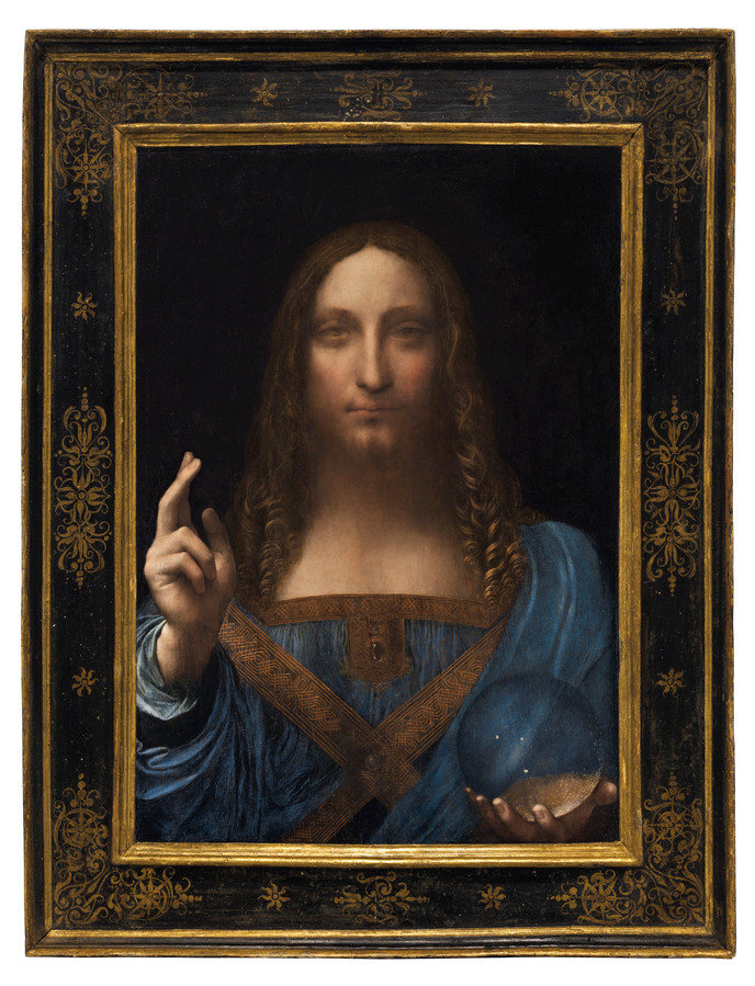 Salvator Mundi, da Vinci's portret van Jezus Christus geschilderd rond 1500