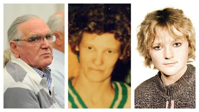 Claudy Pierret (l.) kreeg twintig jaar cel voor de moorden op Marie-Josée De Nocker (m.) en Yolanda Prinsen (r.).