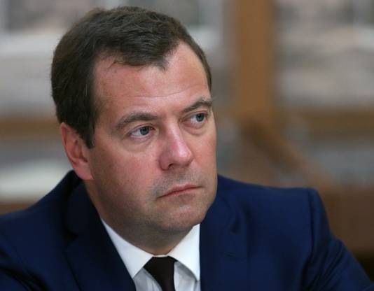 De Russische premier Dimitri Medvedev.