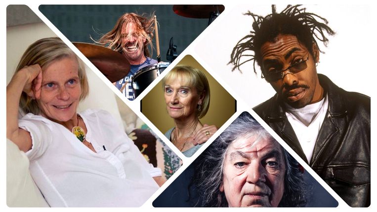 Caroline Pauwels, Taylor Hawkins, Nicole Josy, Reinhilde Decleir en Coolio Beeld VRT / Getty Images / Photo News / Stefaan Temmerman