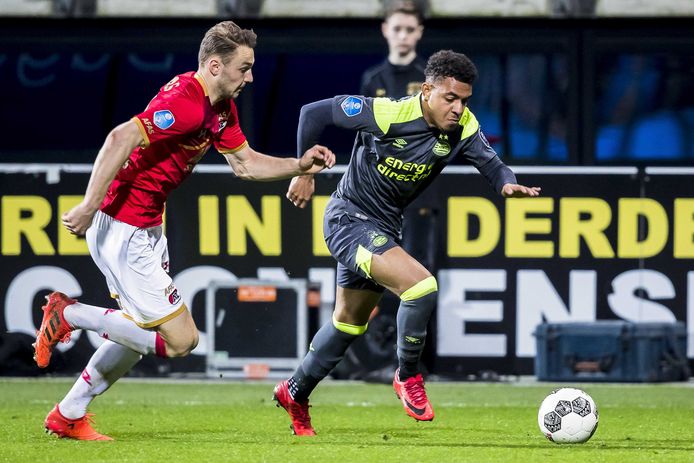 Donyell Malen is vrijdag van de partij bij Jong PSV - FC Dordrecht