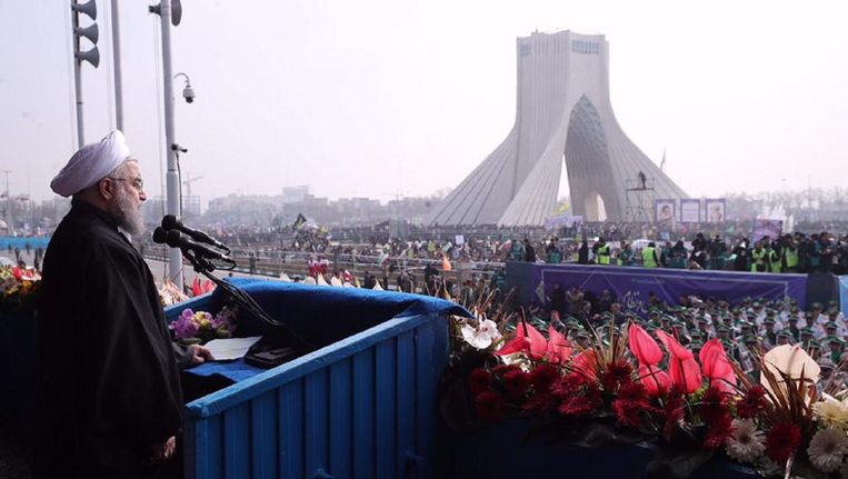 Herdenking van de Iraanse Revolutie in Teheran, 10 feb. 2017 Beeld afp