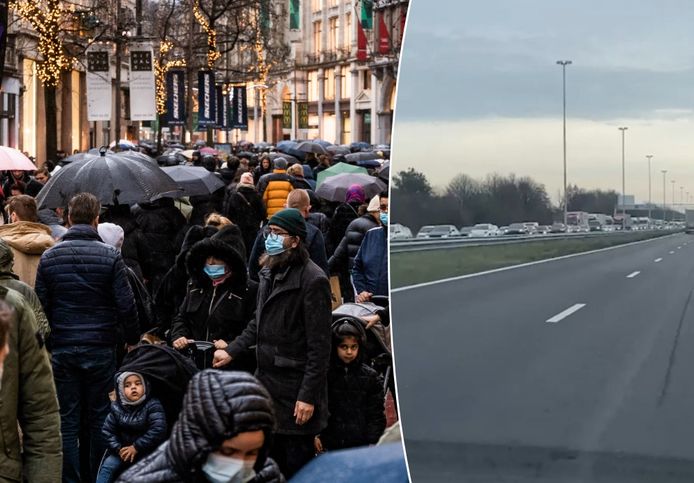 De Antwerpse winkelstraten liepen gisteren goed vol. Vandaag is er terug file richting Antwerpen.