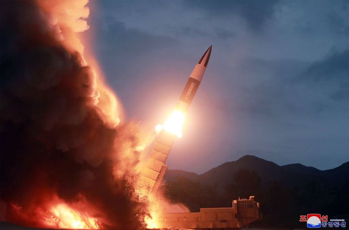 Beeld van een raket die Noord-Korea eerder deze maand al afschoot.