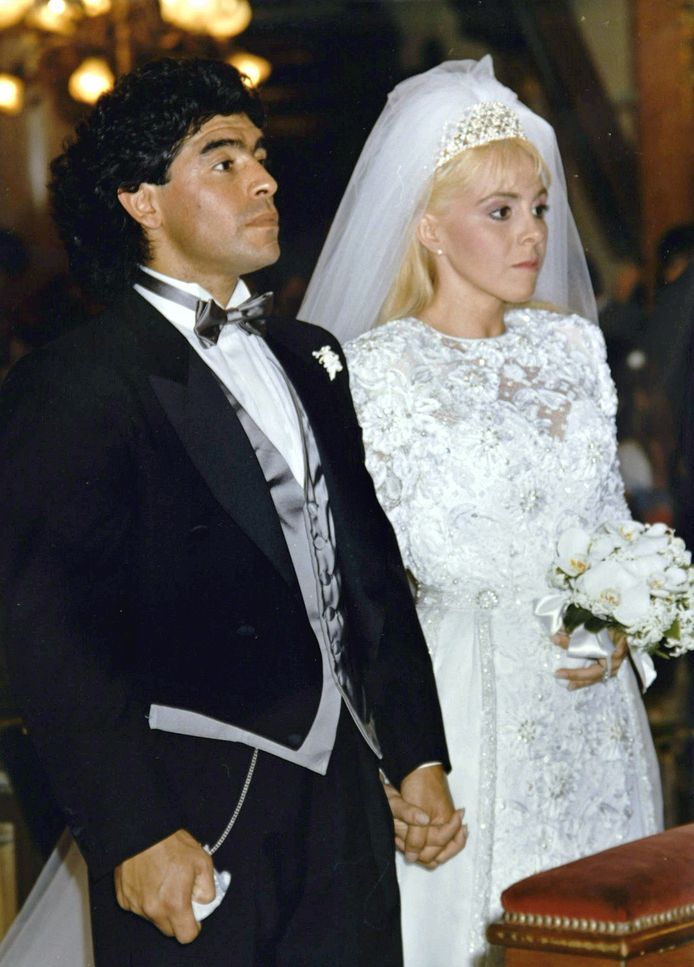 Diego Maradona en Claudia Villafane.