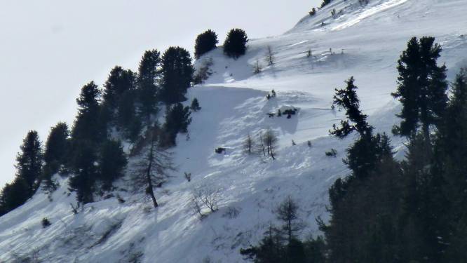Enorme gletsjerbreuk in Alpen, bergbeklimmers bedolven onder lawine van ijs, sneeuw en rotsen