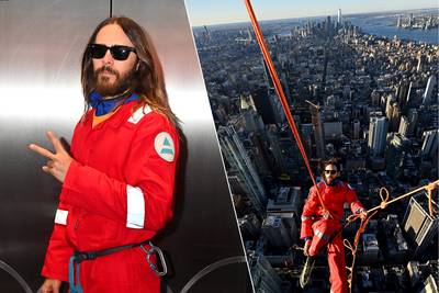 Jared Leto beklimt top van Empire State Building in New York om wereldtournee aan te kondigen