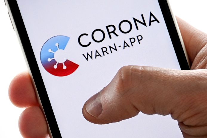 Voorbeeld van de Duitse corona-app