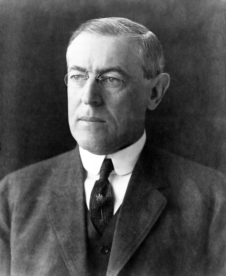 De Amerikaanse president Woodrow Wilson in 1912. Beeld   