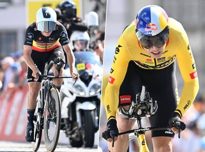 Geen Belgisch succes in openingstijdrit Ronde van Zwitserland: Evenepoel en Van Aert bijten hun tanden stuk op Küng