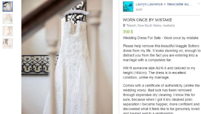 Vendre une robe de store mariée