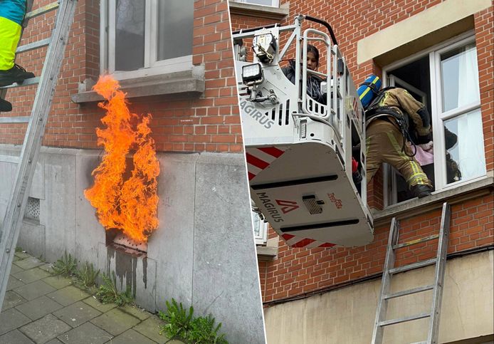 In de Brusselse gemeente Schaarbeek heeft vrijdagvoormiddag een kelderbrand gewoed in een bewoond gebouw.