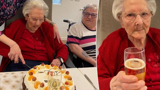 Anna viert 100ste verjaardag met taart en bubbels in woonzorgcentrum Populierenhof: “Genieten van contact met dochter die hier ook woont”