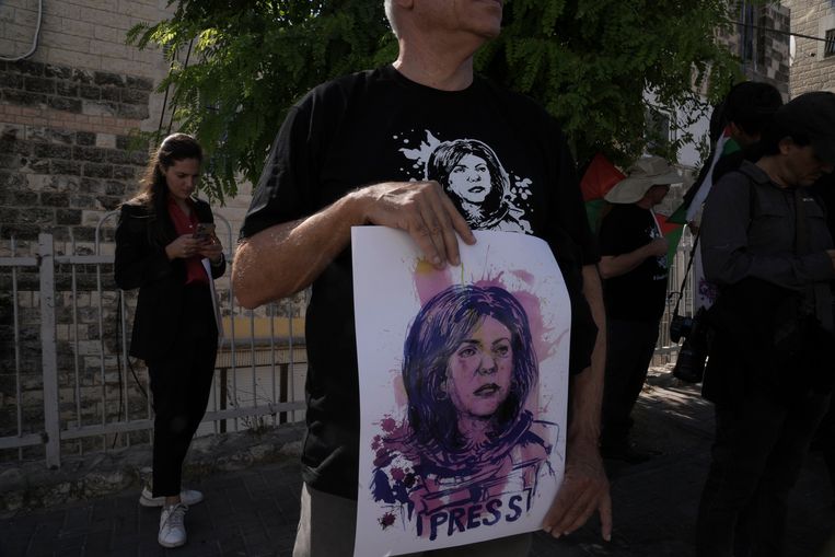 De vermoorde Palestijns-Amerikaanse journaliste Shireen Abu Akleh kwam dit jaar om het leven. Beeld AP