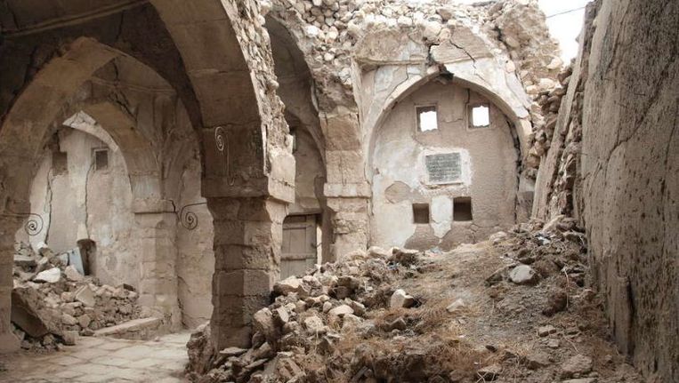 De synagoge in Al-Kosj, in het noorden van Irak, is weinig meer dan een ruïne. De resten van profeet Nahoem zijn overgebracht naar een Chaldese kerk in de regio. Foto © Judit Neurink Beeld 