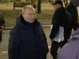 Vladimir Poetin op bezoek in Marioepol.