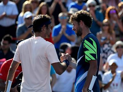 Robin Haase met opgeheven hoofd naar huis