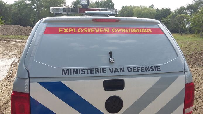 Een wagen van de Explosieven Opruimingsdienst bij een eerdere inzet in Wageningen (Foto ter illustratie).