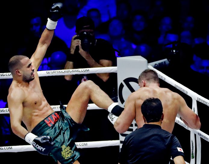 Het gevecht tussen Badr Hari (links) en Rico Verhoeven trok in december nog miljoenen kijkers.