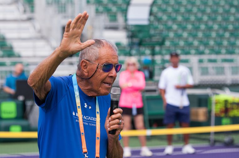 Nick Bollettieri tijdens een tennisevent in 2017 in Key Biscayne, Florida. Beeld Icon Sportswire via Getty Images