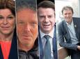 Jill Peeters, Frank Duboccage en David Dehenauw wuiven Frank Deboosere uit