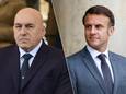 De Italiaanse minister van Defensie Guido Crosetto (links). Rechts de Franse president Emmanuel Macron.