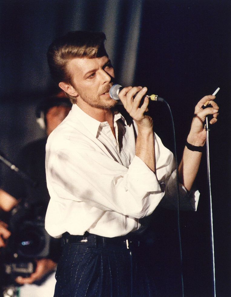 David Bowie tijdens een optreden in Paradiso in 1989. Beeld anp