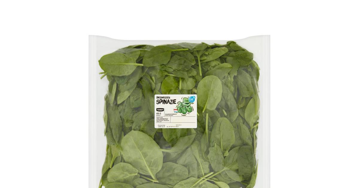 Jumbo roept ongewassen spinazie terug vanwege bacterie | Koken & Eten | pzc.nl - Provinciale Zeeuwse