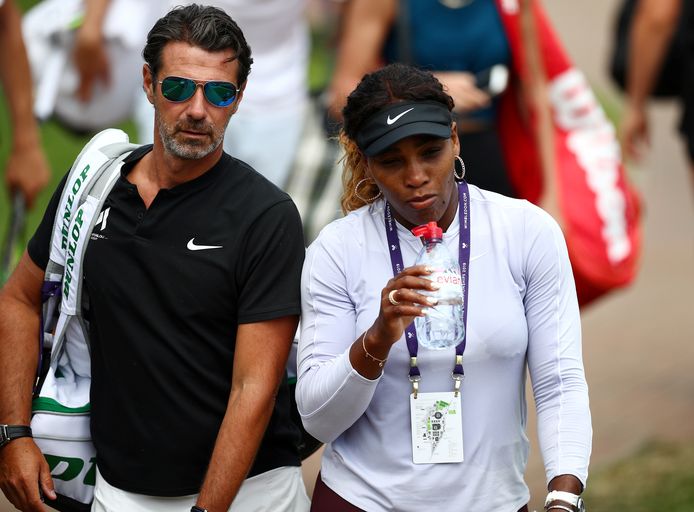 Mouratoglou naast Serena Williams.