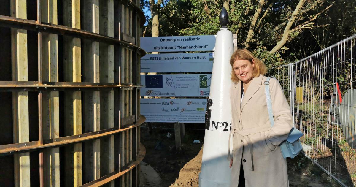 Nieuw uitkijkpunt staat letterlijk op de grens en dat zorgt voor bijzondere omstandigheden - BN DeSt