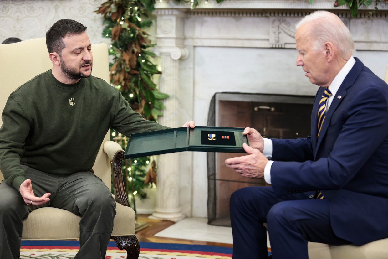 Volodymyr Zelenski en Joe Biden in het Witte Huis Beeld Reporters / DPA