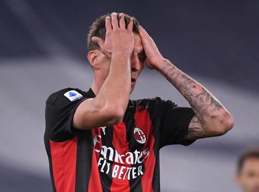 Mario Mandzukic beleefde net als heel AC Milan een teleurstellende avond.