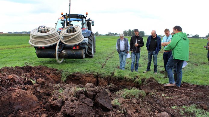 De aanleg van onderwaterdrainage, foto ter illustratie.