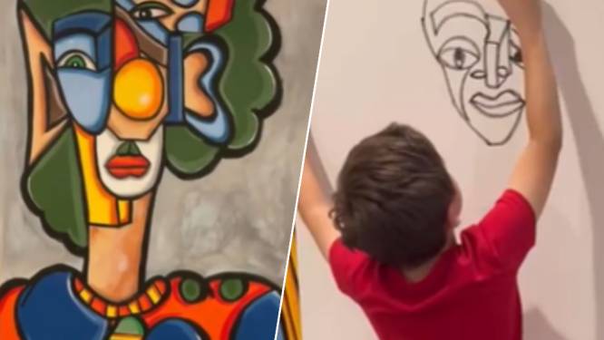 ‘Jonge Picasso’ Andres (10) verovert kunstwereld: “Zijn werken gingen al voor 239.000 euro de deur uit”