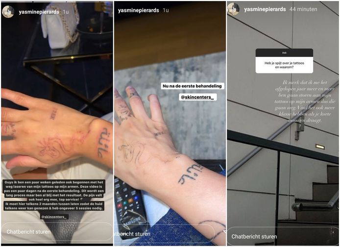 'Temptation Island'-deelneemster Yasmine maakt stilletjes aan komaf met haar tattoo's.