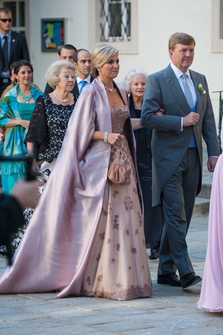 Op 7 juni 2014 in Wenen tijdens het huwelijk van Máxima's broer Juan. Beeld Getty Images