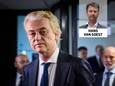 PVV-leider Geert Wilders na afloop van het formatieoverleg. PVV, VVD, NSC en BBB zijn het eens geworden over de vorming van een nieuw, rechts kabinet.