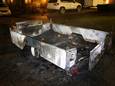 Aanhanger met autobanden in brand in Kerkdriel.
