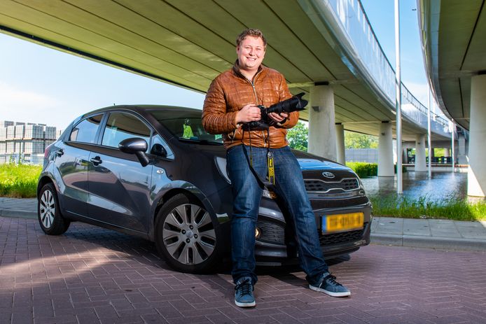 Portert van de Alphense fotograaf Josh Walet, gemaakt door Joshua Bos.